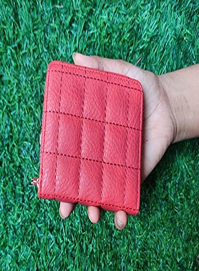 أليكسفيان محفظة صغيرة نسائية من أليكسفيان، حقيبة يد نسائية، محفظة نسائية/سيدات/فتيات، حامل بطاقات، 3 جيوب (نقشة مربعات حمراء) - Image 2